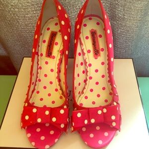 Betsey Johnson Polk-a-dot heels
